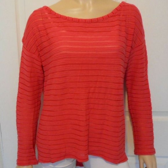 sheer red long sleeve top